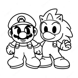 Mario And Sonic Coloring Page 45753-38016