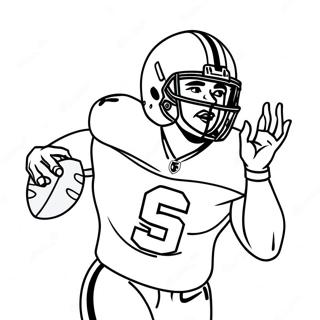 Tua Tagovailoa Throwing A Football Coloring Page 45764-38128