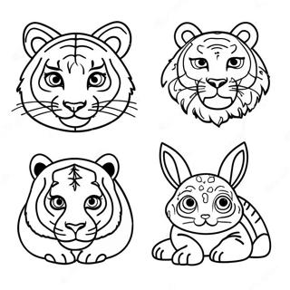 Colorful Endangered Animals Coloring Page 45774-38006