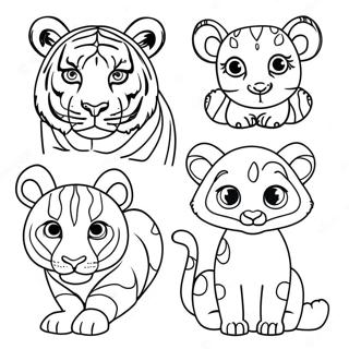 Colorful Endangered Animals Coloring Page 45774-38007