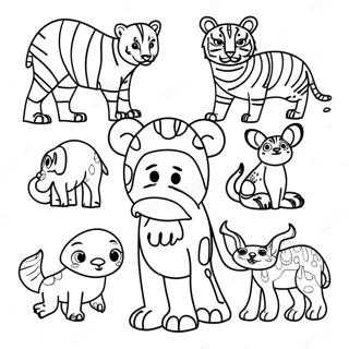 Colorful Endangered Animals Coloring Page 45774-38008