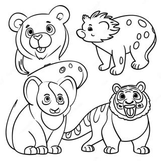 Colorful Endangered Animals Coloring Page 45774-38137