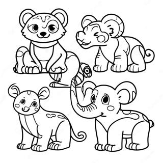 Colorful Endangered Animals Coloring Page 45774-38138