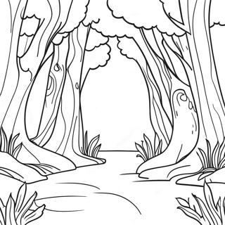 Enchanted Mystical Forest Coloring Page 45783-38018