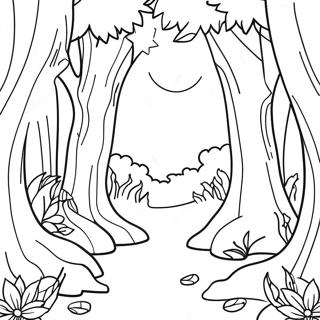 Enchanted Mystical Forest Coloring Page 45783-38020