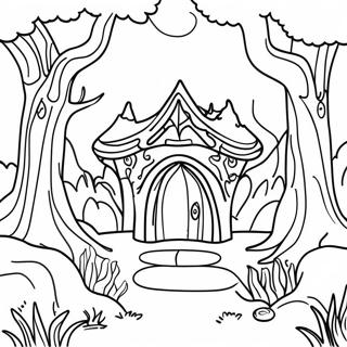 Enchanted Mystical Forest Coloring Page 45783-38141