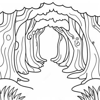 Enchanted Mystical Forest Coloring Page 45783-38142