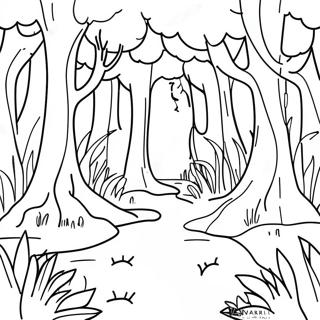 Enchanted Mystical Forest Coloring Page 45783-38143