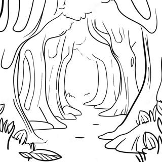 Enchanted Mystical Forest Coloring Page 45783-38144