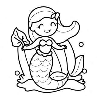 Little Mermaid Coloring Page 45793-38024