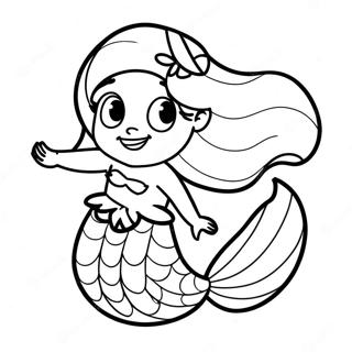 Little Mermaid Coloring Page 45793-38154