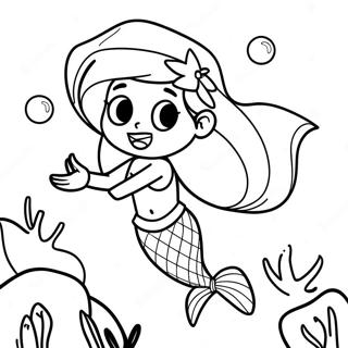 Ariel Underwater Adventure Coloring Page 45794-38027