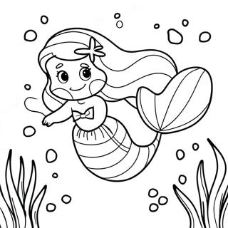 Ariel Underwater Adventure Coloring Page 45794-38028