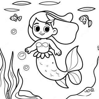 Ariel Underwater Adventure Coloring Page 45794-38157