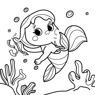 Ariel Underwater Adventure Coloring Page 45794-38158