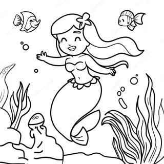 Ariel Underwater Adventure Coloring Page 45794-38159