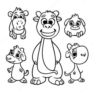 Funny Ice Age Carl With Friends Coloring Page 45804-38030