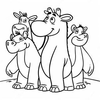 Funny Ice Age Carl With Friends Coloring Page 45804-38031