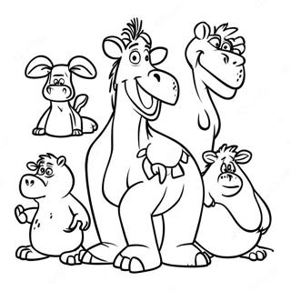 Funny Ice Age Carl With Friends Coloring Page 45804-38032