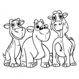 Funny Ice Age Carl With Friends Coloring Page 45804-38166