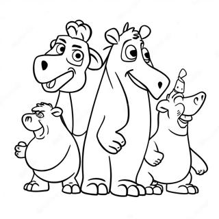 Funny Ice Age Carl With Friends Coloring Page 45804-38167