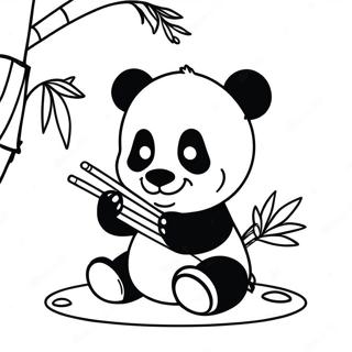 Cute Baby Panda Eating Bamboo Coloring Page 45814-38044