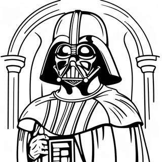 Darth Vader In Spooky Costume Coloring Page 45824-38054