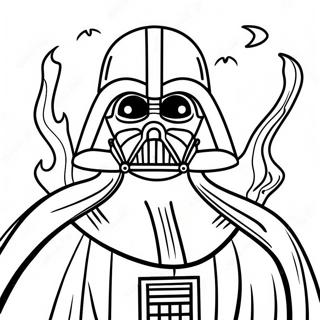 Darth Vader In Spooky Costume Coloring Page 45824-38056