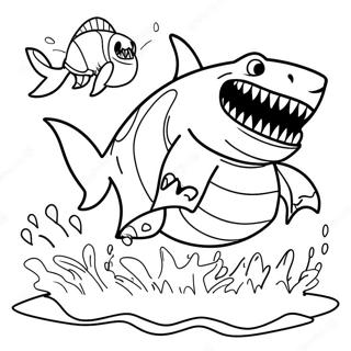 Ferocious Shark Monster Truck Coloring Page 4582-3688