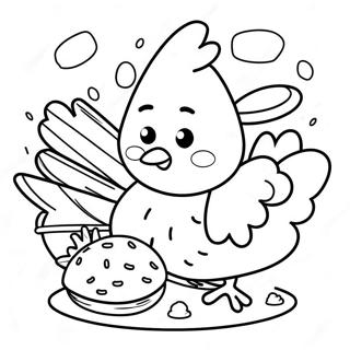 Fried Chicken Coloring Page 45853-38062