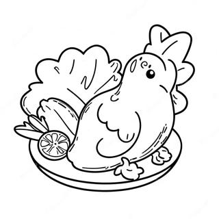 Fried Chicken Coloring Page 45853-38063