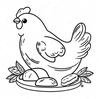 Fried Chicken Coloring Page 45853-38185