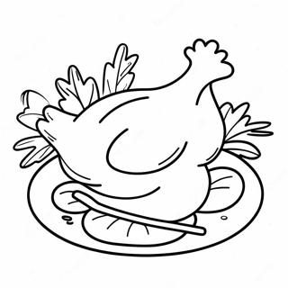 Fried Chicken Coloring Page 45853-38187