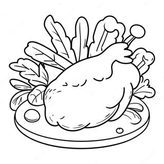 Fried Chicken Coloring Page 45853-38188