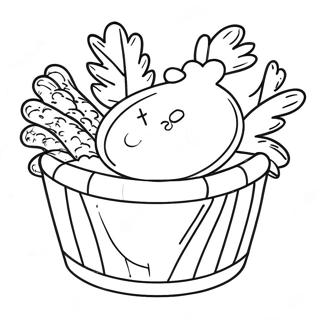 Crispy Fried Chicken Bucket Coloring Page 45854-38069