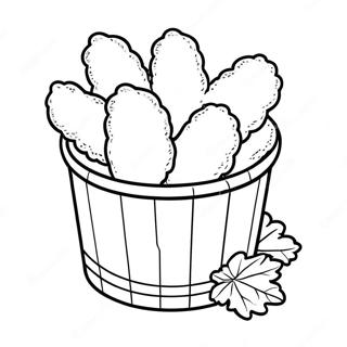 Crispy Fried Chicken Bucket Coloring Page 45854-38213