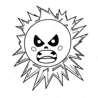 Angry Lightning Bolt Coloring Page 45894-38098