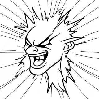 Angry Lightning Bolt Coloring Page 45894-38099