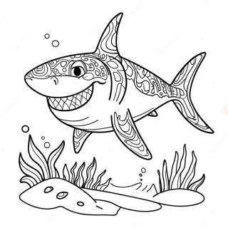 Grandma Shark Coloring Pages