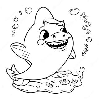 Cute Grandma Shark Coloring Page 45904-38251