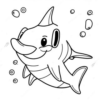 Cute Grandma Shark Coloring Page 45904-38252