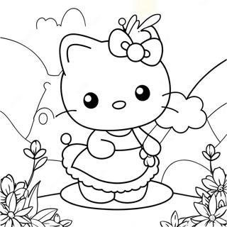 Hello Kitty Fairy Coloring Page 45933-38287