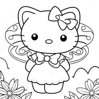 Hello Kitty Fairy Coloring Page 45933-38288