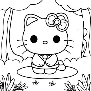 Hello Kitty Magical Forest Coloring Page 45934-38267