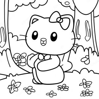 Hello Kitty Magical Forest Coloring Page 45934-38268