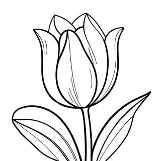 Realistic Tulip Coloring Pages