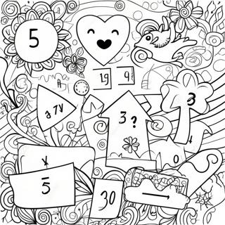 Colorful Math Symbols Coloring Page 45954-38281