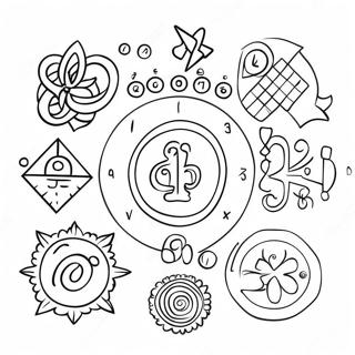 Colorful Math Symbols Coloring Page 45954-38284