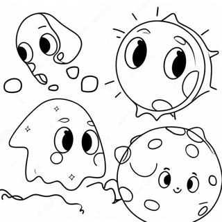 Funny Cartoon Holes Coloring Page 45964-38294