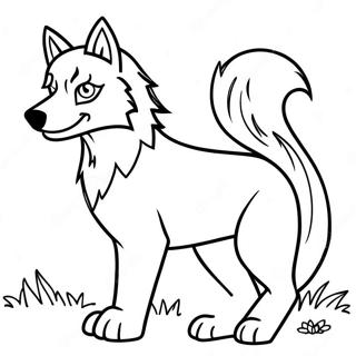 Wolf Anime Coloring Page 46003-38320